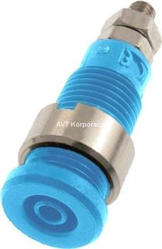 Gniazdo bezpieczne 2mm M3, 10A, niebieskie