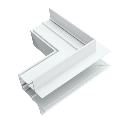 Łącznik kątowy do szyny magnetycznej zewnętrzny podtynkowy biały M-LINE