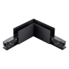 Łącznik kątowy do szyny magnetycznej poziomy natynkowy czarny M-LINE