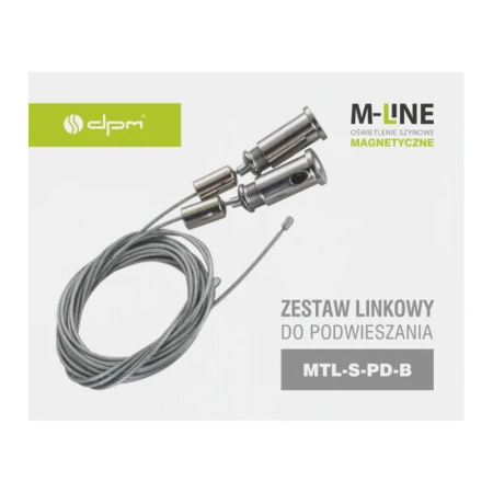 Zestaw linkowy do szyn magnetycznych do montażu podwieszanego, czarny M-LINE