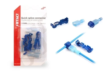 Szybkozłączki elektryczne Typ-T 0.75-2.5mm2 15A, 5szt blister AMIO-02344