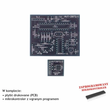 Wirtualna myszka PC, PCB i mikroprocesor do projektu AVT2872