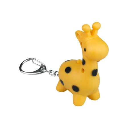 Latarka LED brelok z dźwiękiem – zwierzaki SAFARI: żyrafa, lew, nosorożec, zebra