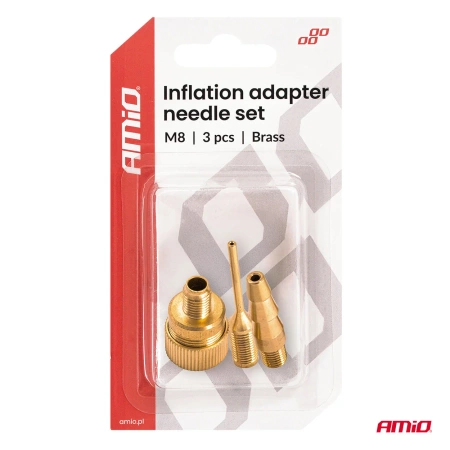Mosiężne adaptery do pompowania - M8 - AMIO 04502