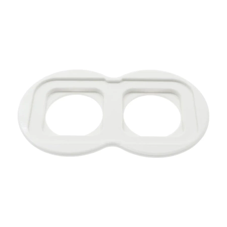 Ramka podwójna okrągła typu ósemka ceramiczna biała Ceramic Loft