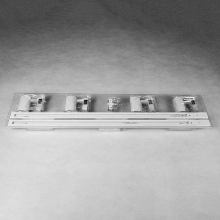 Zestaw oświetlenia szynowego: 4 reflektory LED 5W, 2m szyny + akcesoria, biały