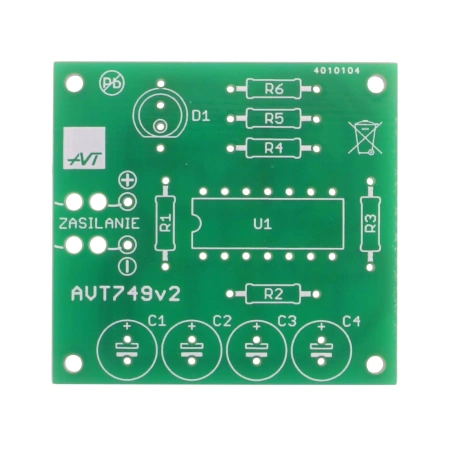 Kolorowy gadżet LED RGB z losową zmianą 7 barw - PCB do projektu AVT 749