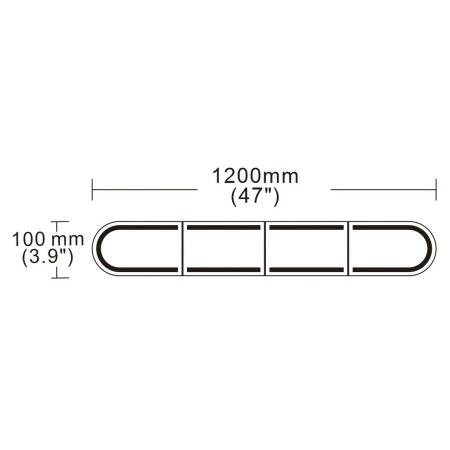 Belka ostrzegawcza LED na dach pojazdu, 120 cm, 86W, 204 LED, światło pomarańczowe, śruby, R65 R10, BLK0059