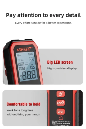 Tester Napięcia AC/DC 100mV-610V Noyafa NF-823