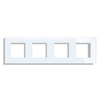 Ramka szklana - poczwórna - biała - do modułów Tawoia Glass