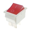 Włącznik ON-OFF 15A 230VAC czerwono-biały, podświetlany, MK621
