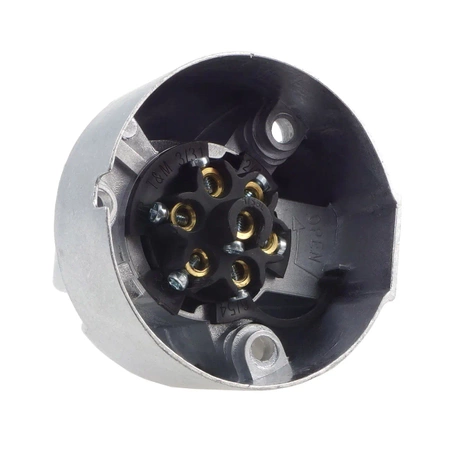 Gniazdo przyczepy 7pin, aluminiowe, 12V, E1230