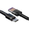 Kabel USB-A - USB-C, 40 W, 1 m, czarno-szary, Baseus