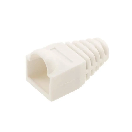 Osłona wtyku RJ45 8P8C Ethernet, biała, do przewodu sieciowego