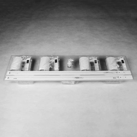 Zestaw oświetlenia szynowego: 4 reflektory LED 15W, 2m szyny + akcesoria, biały