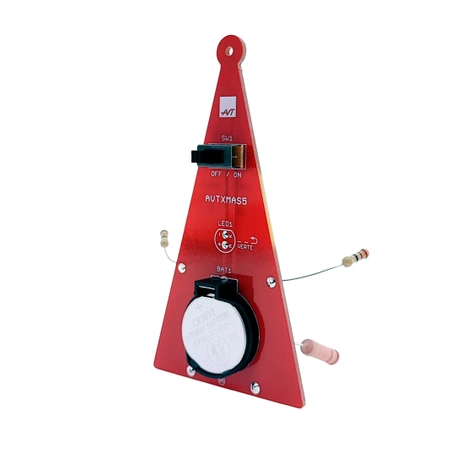 Pomysłowy Mikołaj LED - ozdoba DIY, zestaw do nauki lutowania, XMAS5