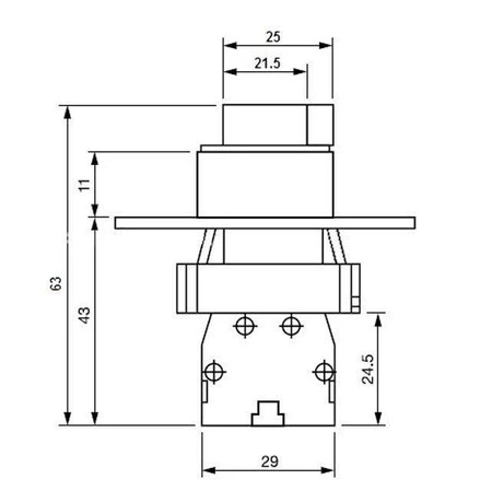 Przełącznik z kluczykiem 3A/240V XB2-BG21 ON-OFF