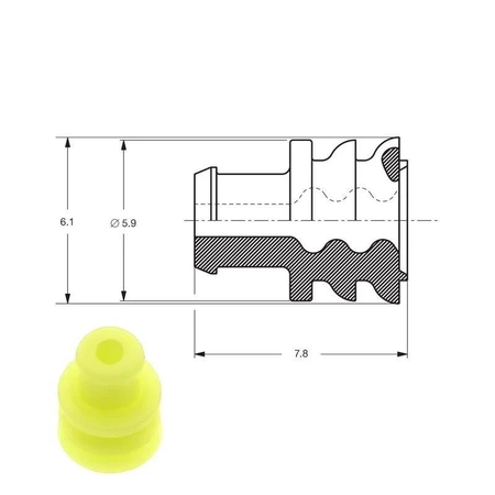 Złącze SuperSeal 1.5 2-pinowe hermetyczne samochodowe - OH-2 AMIO-03518