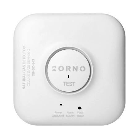 Czujnik gazu ziemnego WiFi TUYA 220VAC żywotność sensora 5 lat, ORNO OR-DC-643