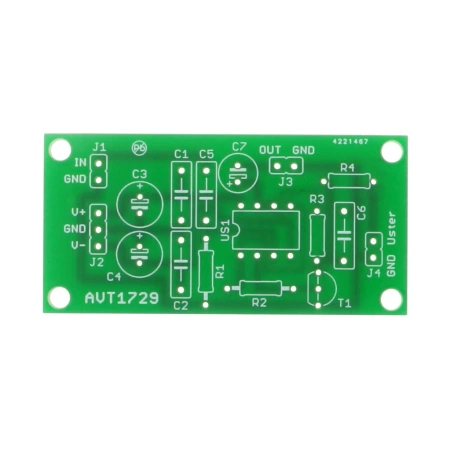 Przedwzmacniacz mono sterowany napięciowo - PCB do projektu AVT 1729