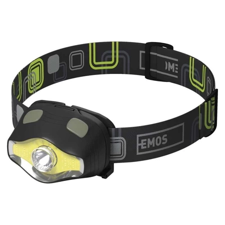 Latarka czołowa LED, 3 W, 220 lm, dioda COB, 3 × AA, zasięg 100 m, EMOS P3536