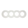 Ramka poczwórna okrągła typu ósemka ceramiczna biała Ceramic Loft