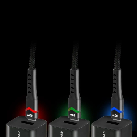 Kabel USB-C - USB-C, 60 W, 2 m, everActive, CBB-2PDR