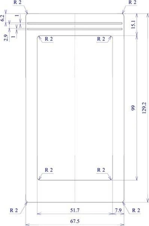 Obudowa 68x129, h=24mm, Z34