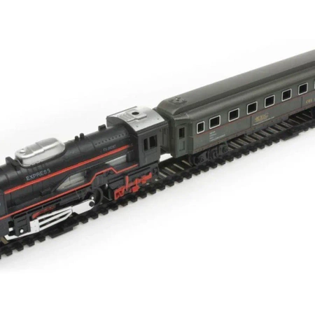 Zestaw Elektryczna Kolejka - Parowóz + Wagony Pasażerskie