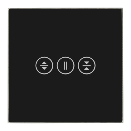 Włącznik dotykowy szklany żaluzjowy / roletowy (up/down) 600W - sterowanie WiFi + Bluetooth - czarny - Tawoia Smart Home