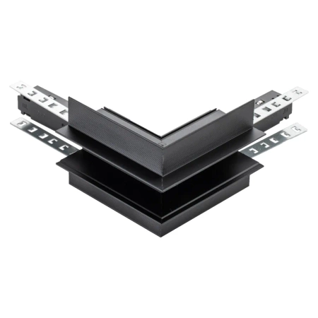 Łącznik kątowy do szyny magnetycznej zewnętrzny podtynkowy czarny M-LINE