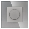Ściemniacz dimmer 500W, 80W dla LED, regulator obrotów wentylatora - szklana ramka - szary - Tawoia Glass