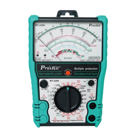 Miernik analogowy uniwersalny, pomiar napięcia do 2500V, MT-2208 Proskit