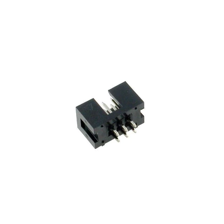 Wtyk IDC 6-stykowy prosty do montażu na PCB, raster 2,54 mm ze złoconymi stykami, Z-WS6G