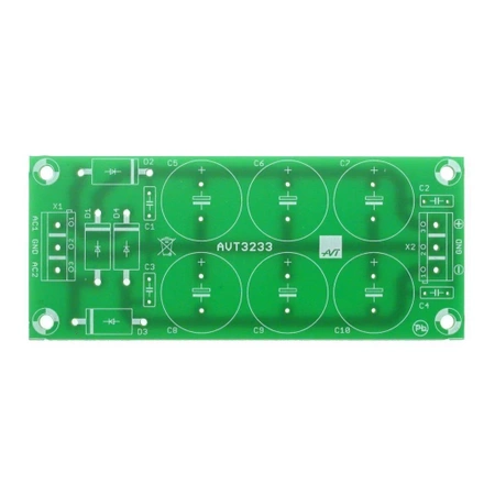 Symetryczny zasilacz do wzmacniaczy audio, PCB do projektu AVT3233