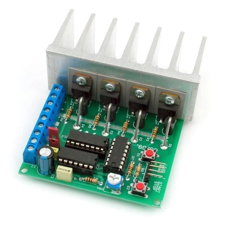 Prosty sterownik unipolarnego silnika krokowego, zlutowany AVT1814