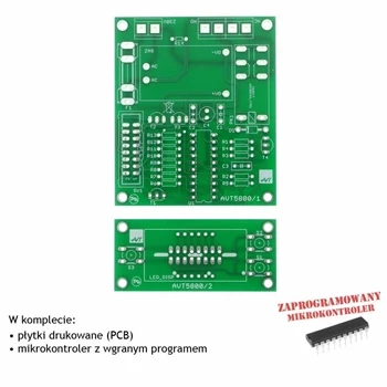 Timer godzinowy, PCB i mikroprocesor do projektu AVT5800