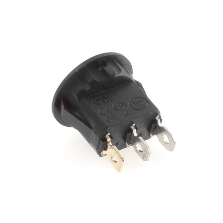 Przełącznik klawiszowy DC12V, zielony, podświetlany bez nadruku 0/I