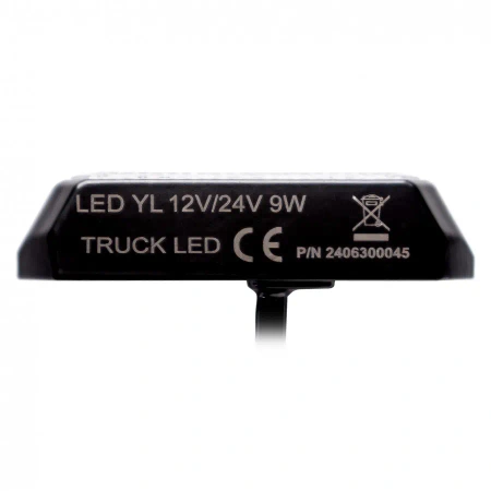 Lampa ostrzegawcza LED do pojazdu, sygnalizacyjna, 3 LED, światło pomarańczowe, R10, LW0023-5M