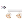 Kinkiet GX53 LED x2 biały+złoty, XUDO IK282W