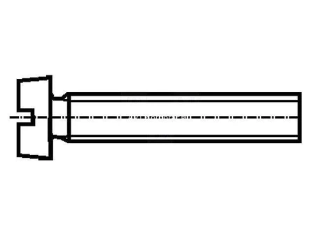 Śruba łeb walcowy nacięcie proste ocynk M3x12mm