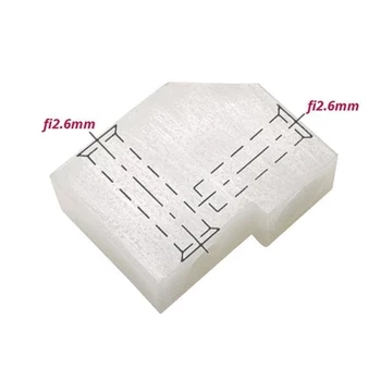 Łącznik montażowy do płytek PCB, kąt prosty, otwory 2,6 mm, poliamid PA66, naturalny, UL94V-2, PMB-1