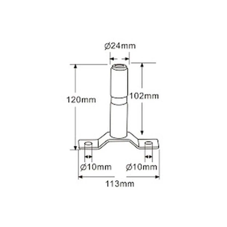 Mocowanie lampy ostrzegawczej - trzpień Microrot T