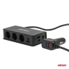 Rozgałęziacz gniazda zapalniczki 12/24V – 3x gniazdo + 3x USB-A + USB-C PD, 148W, ON/OFF AMIO-04836