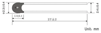 Termistor NTC11022K - 22kom, zakres -30 do+100°C