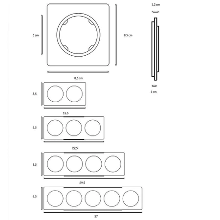 Gniazdo komputerowo-telefoniczne, kolor czarny, montaż podtynkowy, OVAL Electromalt OVA1018B