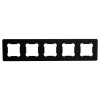 Ramka pięciokrotna, plastikowa, czarna, QUAD Electromalt, QAD1005B