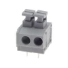 Złącze zatrzaskowe do druku, 2 pola, raster 5mm, wysokość 15,5mm, 250V / 10A, 1,5mm², PA66, Degson DG235