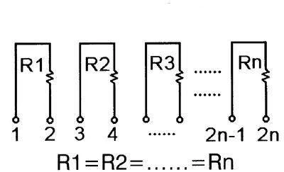 Drabinka rezystorowa 4x4.7k 8pin SIL8