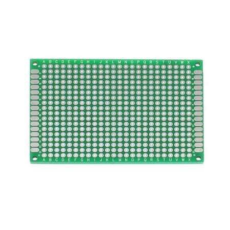 Płytka uniwersalna dwustronna THT raster 2,54 mm, 50 × 70 mm, zielony